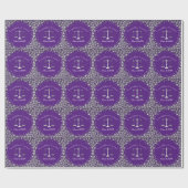 Advocaat School Paars Silver Graduparty Cadeaupapier (Vlak)