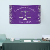 Advocaat School Paars Silver Graduparty Spandoek (Beurs)