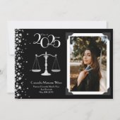 Advocaat School Silver Afstuderen Black Kaart (Voorkant)