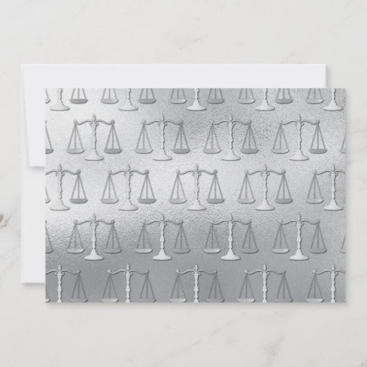 Advocaat School Silver Afstuderen Black Kaart (Achterkant)