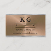 Advocaat Shiny Copper Silver Visitekaartje (Voorkant)