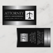 Advocaat Silver Metal Border Visitekaartje (Voorkant / Achterkant)