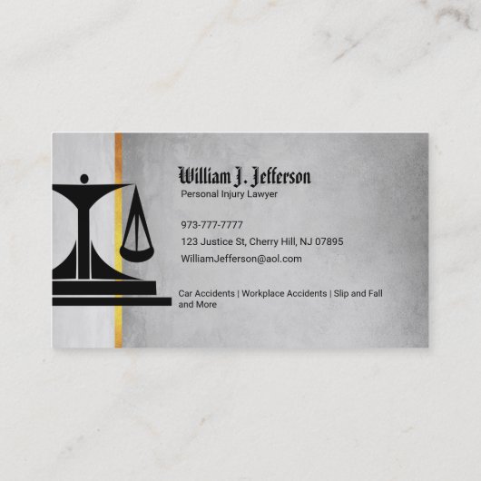 Advocaat Slogans Visitekaartje voor persoonlijk le (Achterkant)