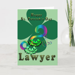 advocaat St. Patrick's Dar irish clover shamrock Bedankkaart