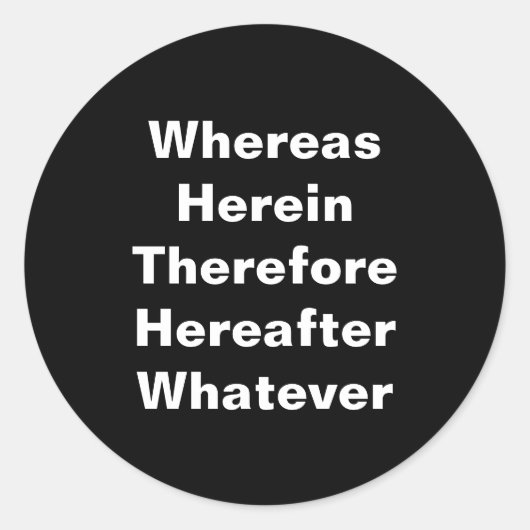 Advocaat Stickers: Terwijl... Ronde Sticker (Voorkant)