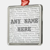Advocaat Terminologie Woorden Kerstmis Metalen Ornament (Links)