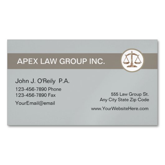 Advocaat Thema Magnetisch Visitekaartje (Voorkant)