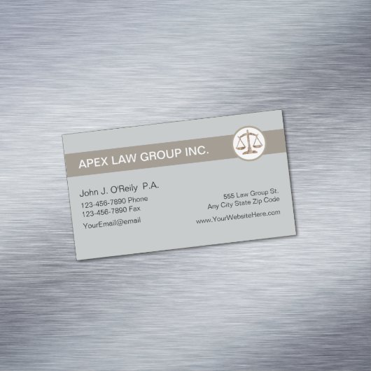 Advocaat Thema Magnetisch Visitekaartje (Voorbeeld)