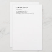 Advocaat Trendy Minimalistisch Elegant Eenvoudig Briefpapier (Voorkant / Achterkant)