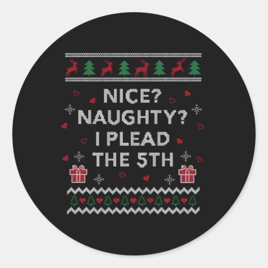 Advocaat Ugly pleit voor de 5e Rechtsgeleerdheid Ronde Sticker (Voorkant)