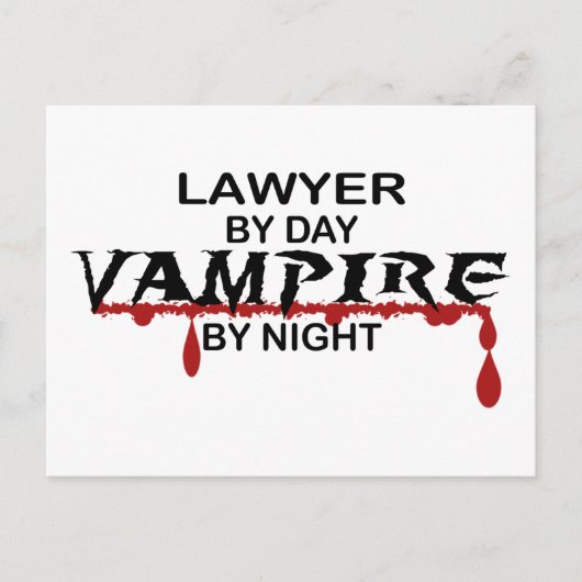 Advocaat Vampire bij nacht Briefkaart (Voorkant)
