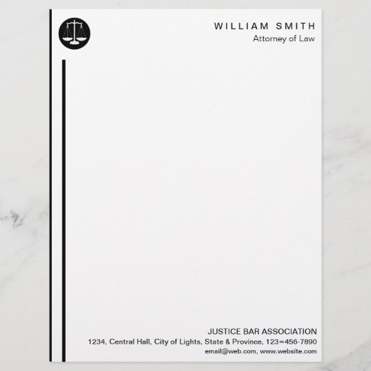 Advocaat van advocaat - generaal bij wet Black Sca Briefhoofd (Voorkant)