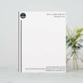 Advocaat van advocaat - generaal bij wet Black Sca Briefhoofd (Staand voorkant)