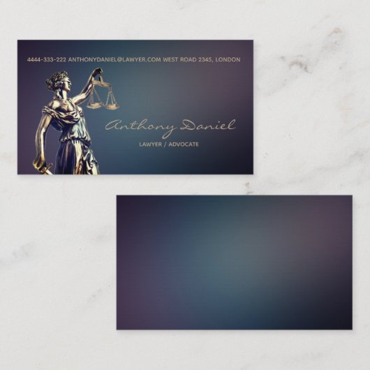 Advocaat van advocaat-generaal Solicitor Visitekaa Visitekaartje (Voorkant / Achterkant)