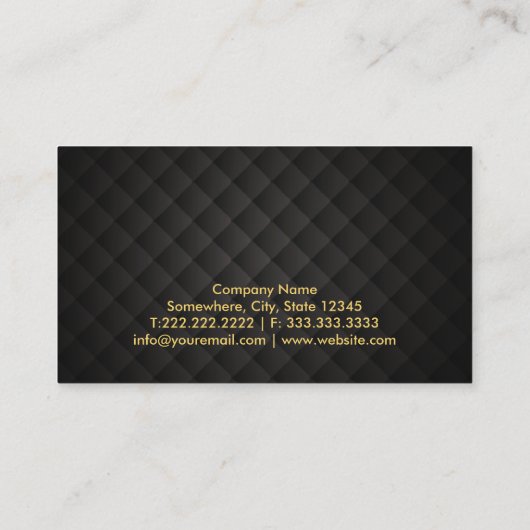 Advocaat van advocaat Luxury Gold Striped Visitekaartje (Achterkant)