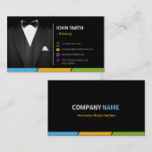 Advocaat van advocaat Tuxedo Business Suit Visitekaartje (Voorkant / Achterkant)