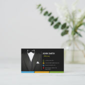 Advocaat van advocaat Tuxedo Business Suit Visitekaartje (Staand voorkant)