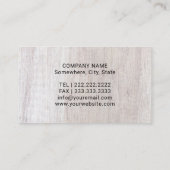 Advocaat van de advocatuur: Classy White Wood Visitekaartje (Achterkant)