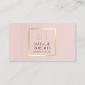 Advocaat van de advocatuur Gold Scale Blush Pink Visitekaartje (Voorkant)