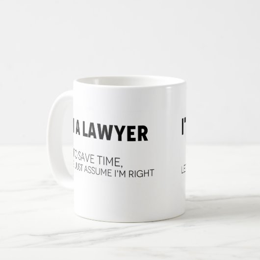 Advocaat van de Mok Koffie veronderstel dat ik gel (Voorkant links)