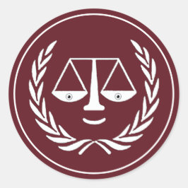 Advocaat van de rechtenfaculteit Afstuderen Ronde Sticker