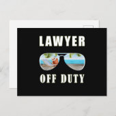 Advocaat van de verplichte zonnezonnebril-strandva briefkaart (Voorkant / Achterkant)