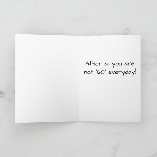 ADVOCAAT VIERT "60ste VERJAARDAG" Kaart (Binnen)