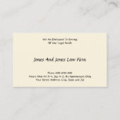 advocaat-Visitekaartje Visitekaartje (Achterkant)