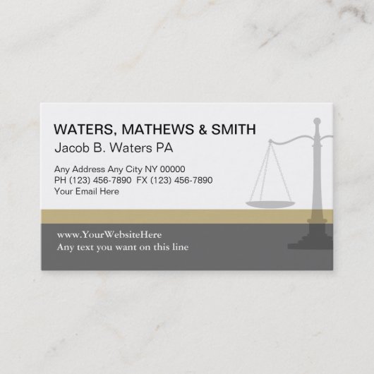 Advocaat Visitekaartjes Unique (Voorkant)