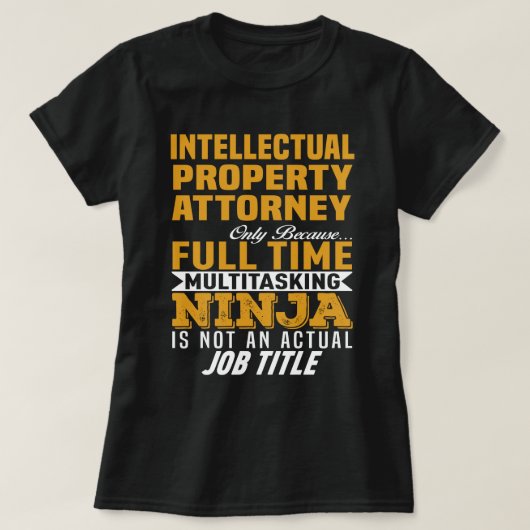 advocaat voor de intellectuele eigendom t-shirt (Design voorkant)