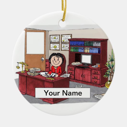 Advocaat - Vrouw Keramisch Ornament (Voorkant)