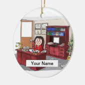 Advocaat - Vrouw Keramisch Ornament (Links)