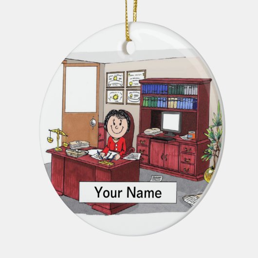 Advocaat - Vrouw Keramisch Ornament (Links)