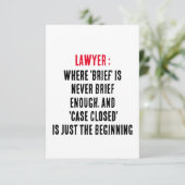 Advocaat Waar 'kort' nooit kort genoeg is, en 'c Bedankkaart (Staand voorkant)