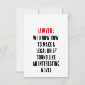 Advocaat We weten hoe we een 'legal brief' kunnen  Bedankkaart (Voorkant)