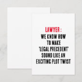 Advocaat We weten hoe we 'juridisch precedent' kun Bedankkaart (Voorkant / Achterkant)