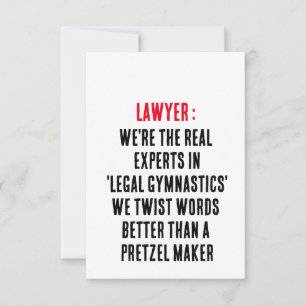 Advocaat We zijn de echte experts in 'juridische g Bedankkaart