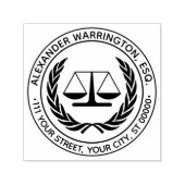 Advocaat Weegschalen van de Rechtvaardigheid #4 We Zelfinktende Stempel (Design)