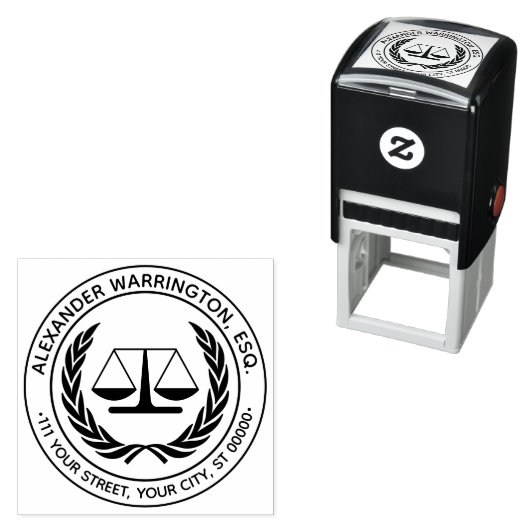 Advocaat Weegschalen van de Rechtvaardigheid 4S We Zelfinktende Stempel (In situ)