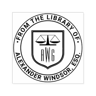 Advocaat Weegt Recht #3NS Law Schild Bibliotheekbo Zelfinktende Stempel