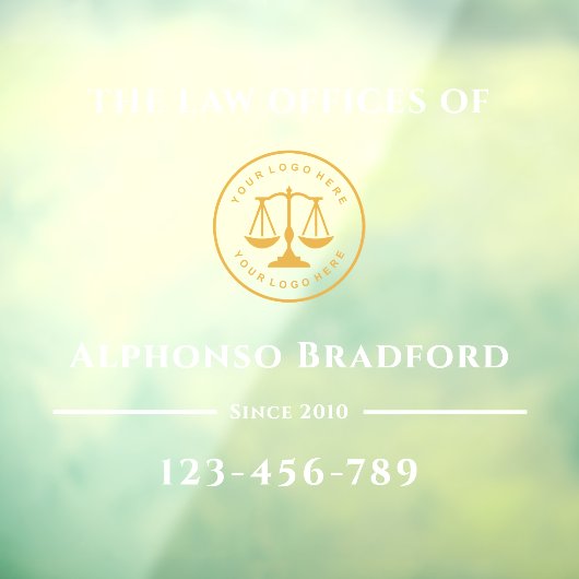 advocaat | Wet Kantoor White Raamsticker (Vel 3)