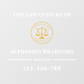 advocaat | Wet Kantoor White Raamsticker (Vel)