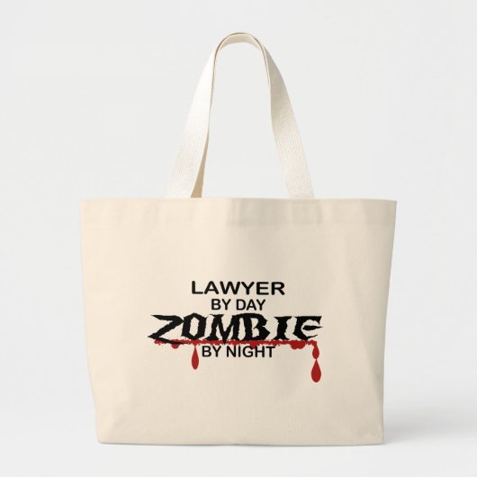 Advocaat Zombie Grote Tote Bag (Voorkant)