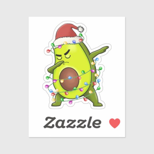 Advocado dab dabbin favoriete kerstverlichting sticker (Vel)
