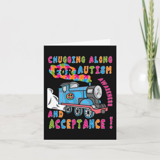 Advocate Acceptatietrain Puzzle Cool Autism Aware Kaart (Voorkant)