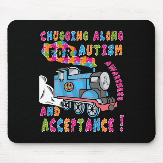 Advocate Acceptatietrain Puzzle Cool Autism Aware Muismat (Voorkant)