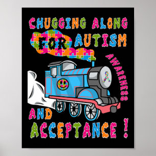 Advocate Acceptatietrain Puzzle Cool Autism Aware Poster