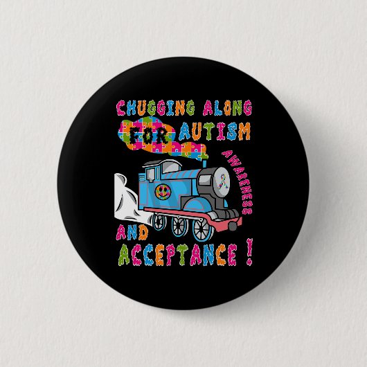 Advocate Acceptatietrain Puzzle Cool Autism Aware Ronde Button 5,7 Cm (Voorkant)
