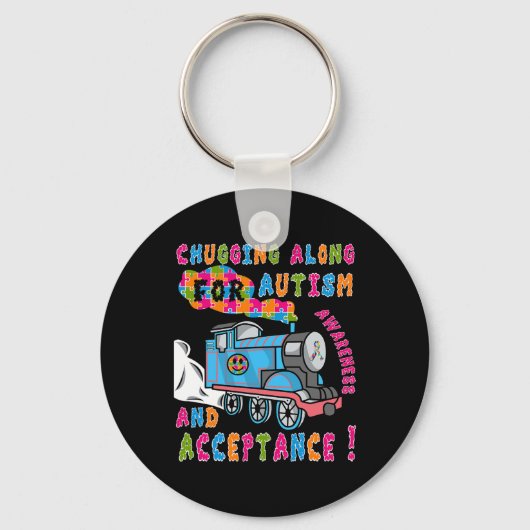 Advocate Acceptatietrain Puzzle Cool Autism Aware Sleutelhanger (Voorkant)