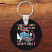 Advocate Acceptatietrain Puzzle Cool Autism Aware Sleutelhanger (Voorkant)